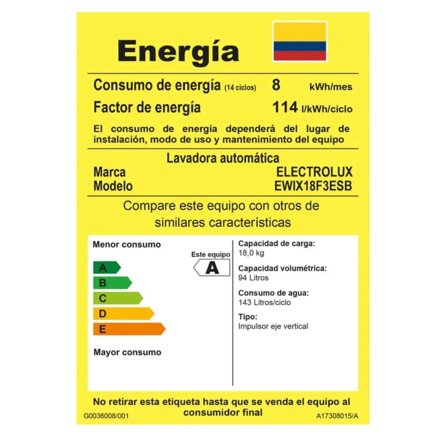 Lavadora ELECTROLUX 18 Kg Carga Superior EWIX18F3ESB Negro - Image 7