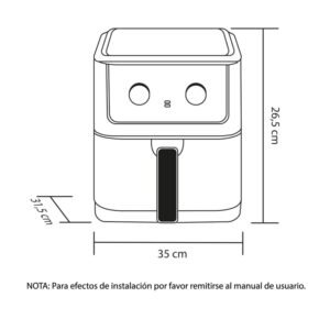 Freidora HACEB 6 Litros Manual Inox - Negro - Image 5