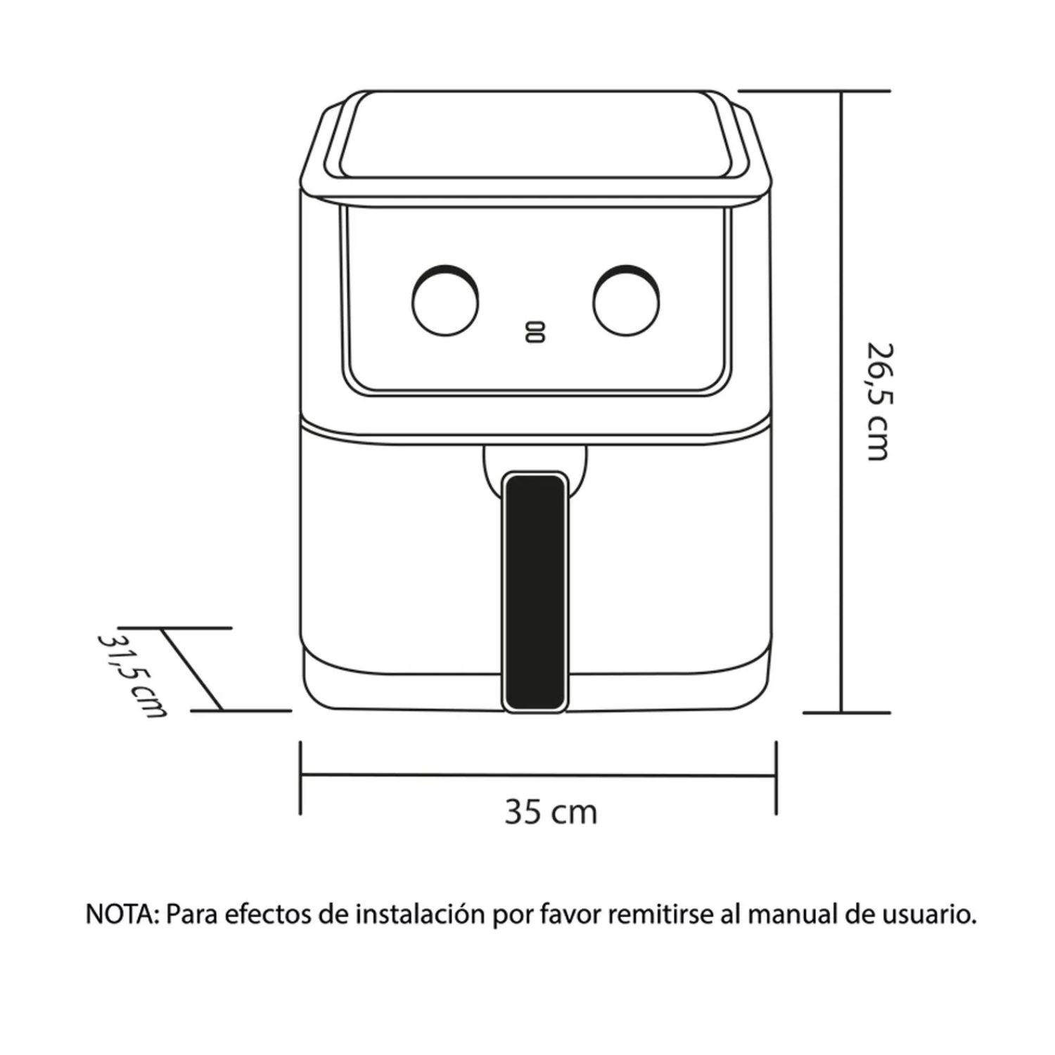 Freidora HACEB 6 Litros Manual Inox - Negro - Image 5