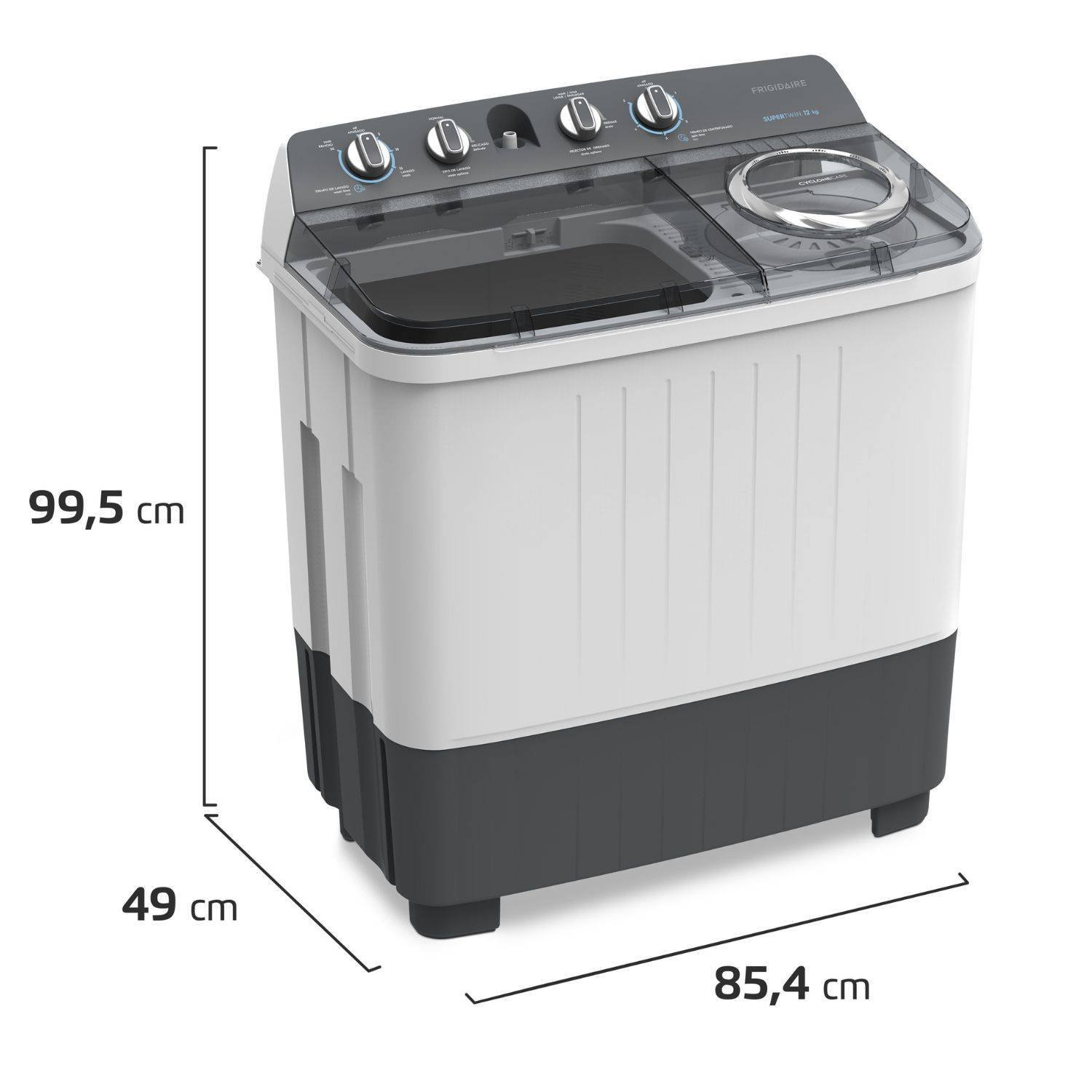 Lavadora FRIGIDAIRE 12 kilos Doble Tina FWTM12M6BUXWBlanca - Image 4