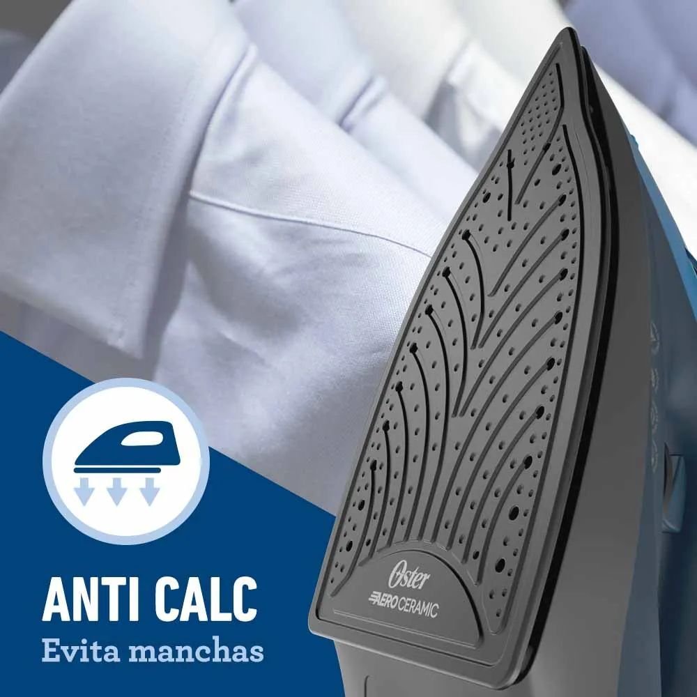 Plancha de Ropa OSTER 250ml Vapor Aeroceramic GCSTBS6052 Azul - Image 3
