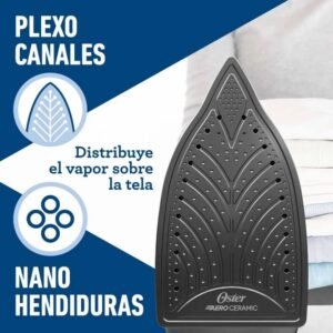 Plancha de Ropa OSTER 250ml Vapor Aeroceramic GCSTBS6052 Azul - Image 6