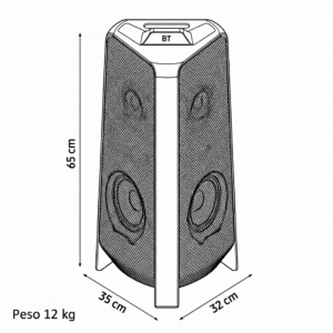 Torre De Sonido SAMSUNG 500W Bluetooth MX-T50 Negro - Image 8