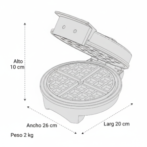 Wafflera OSTER 20cm Antiadherente CKSTWF2000 1080W Plateado - Image 5