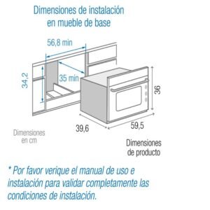Horno de Empotrar CHALLENGER Electrico 120V HE-2485 Gris - Image 4