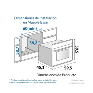 Horno de Empotrar CHALLENGER Electrico 60cm 220V HE-2500 Inox - Image 5