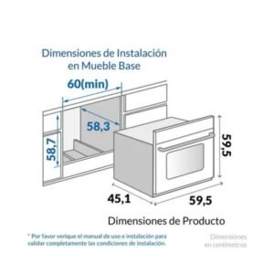 Horno de Empotrar CHALLENGER Electrico 58.3cm 220V HE-2651 - Image 4