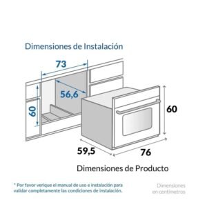 Horno de Empotrar CHALLENGER 76 cm Electrico HE 9761 Gris - Image 7