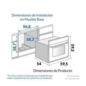 Horno de Empotrar CHALLENGER 60 cm Gas Natural HG 2545 Negro - Image 6