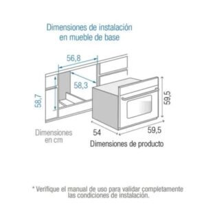Horno de Empotrar CHALLENGER 60 cm Mixto HG 2555 Negro - Image 4