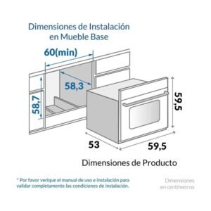 Horno de Empotrar CHALLENGER Mixto 60cm 220V HG-2562 Gris - Image 5