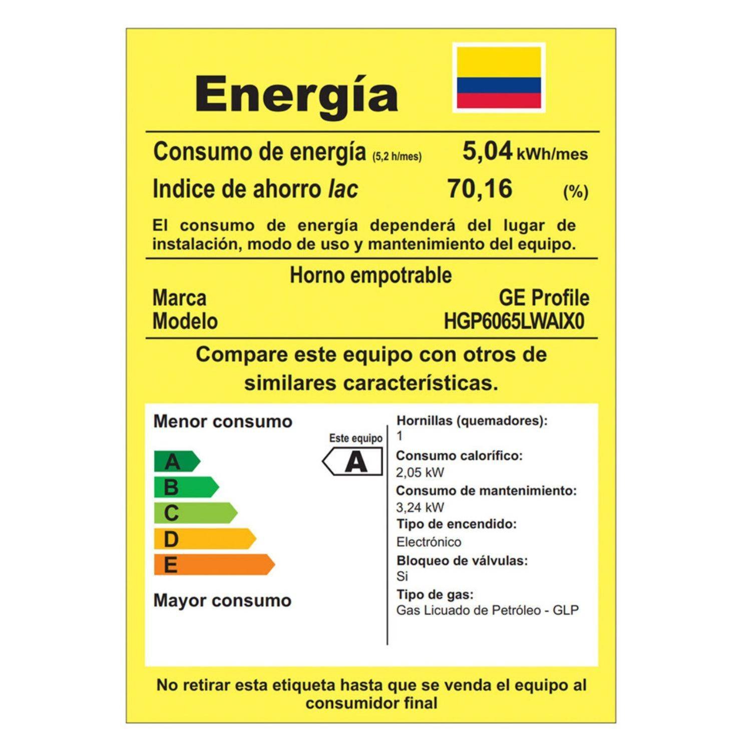 Horno de Empotrar GE Gas 60cm 110V HGP6065LWAI1 Vidrio - Image 7