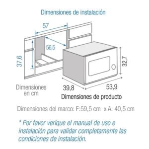 Horno Microondas Empotrar CHALLENGER 31 Litros HM-8021 Gris - Image 5