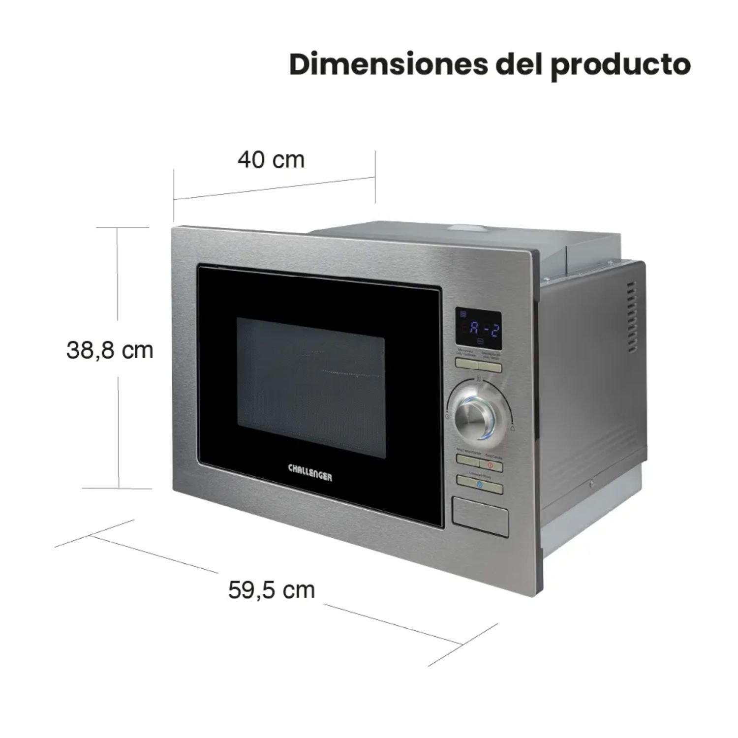 Horno Microondas Empotrable CHALLENGER 25Lt HM-8023 Gris - Image 6