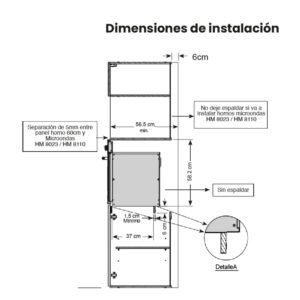 Horno Microondas Empotrable CHALLENGER 25Lt HM-8023 Gris - Image 8