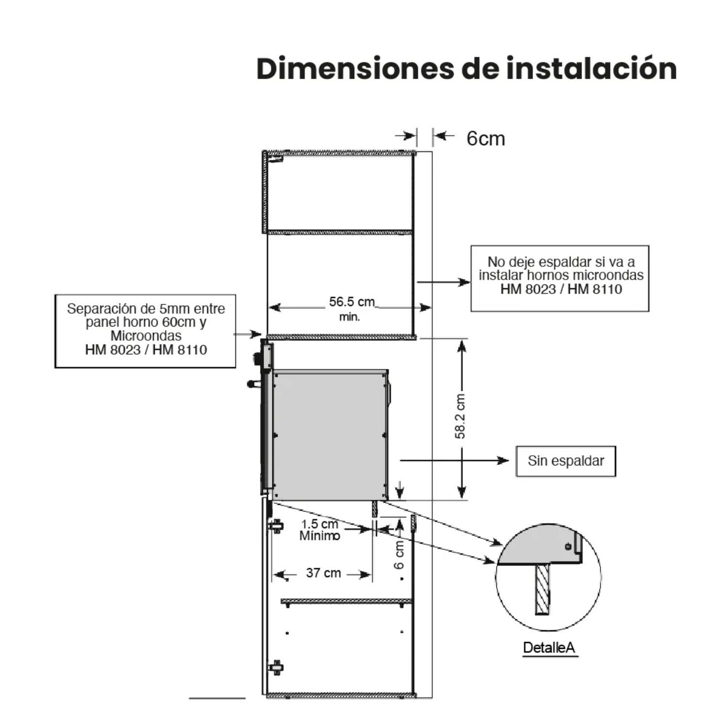 Horno Microondas Empotrable CHALLENGER 25Lt HM-8023 Gris - Image 8