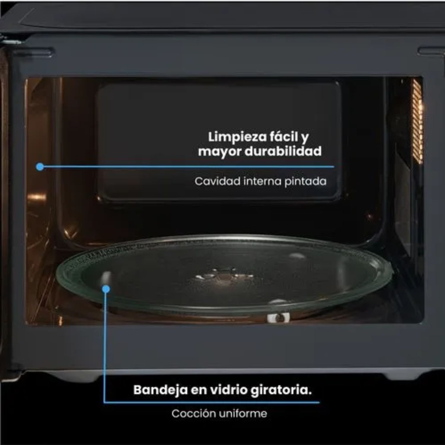 Horno Microondas CHALLENGER 20 Litros HM_8008 Negro - Image 6