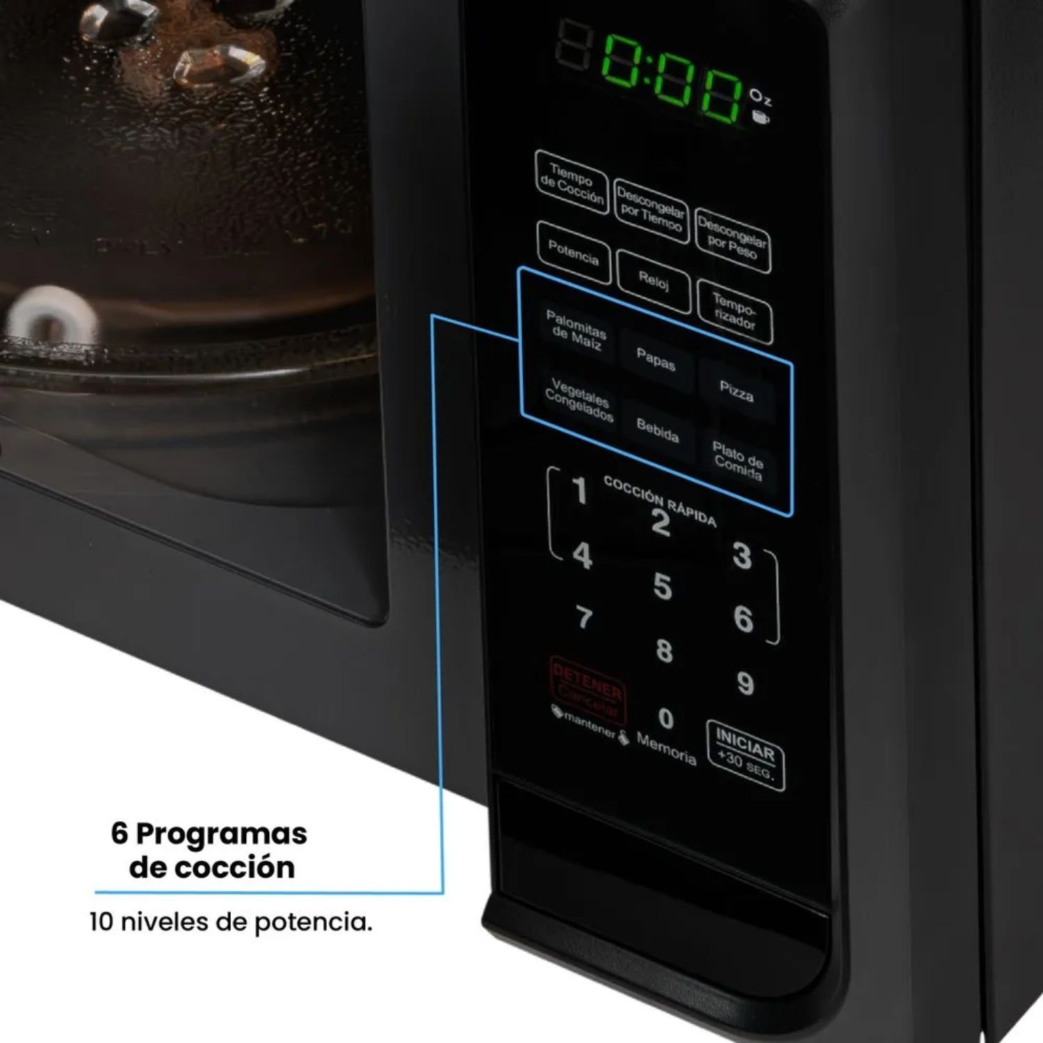 Horno Microondas CHALLENGER 20 Litros HM_8008 Negro - Image 7