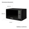 Horno Microondas CHALLENGER 20 Litros HM_8008 Negro - Image 8