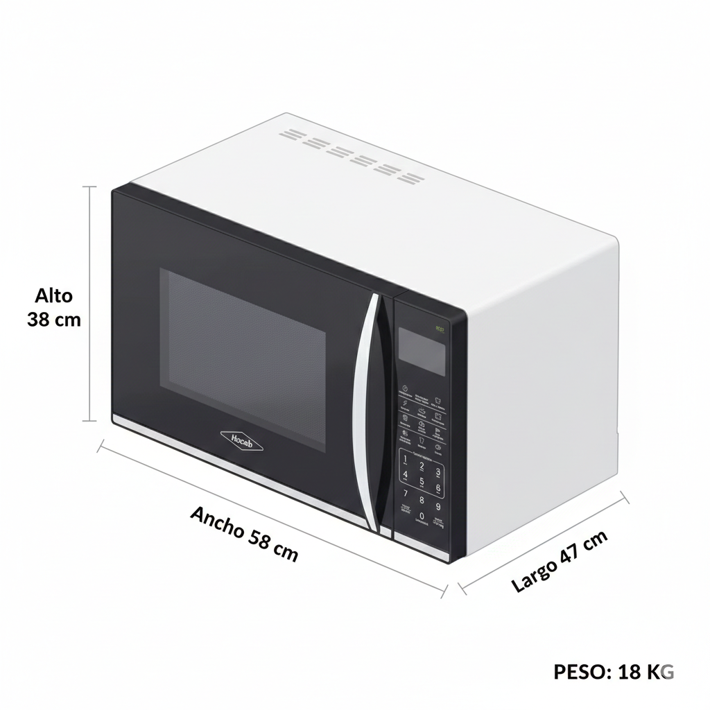 Horno Microondas HACEB 31 Litros Negro con Grill - Image 4