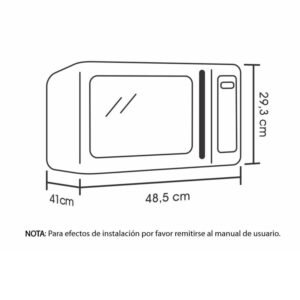 Horno Microondas HACEB 25 Litros Negro con Grill - Image 6