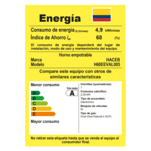 Horno de Empotrar HACEB Mixto GN 120v 60cm PA INOX NE - Image 6