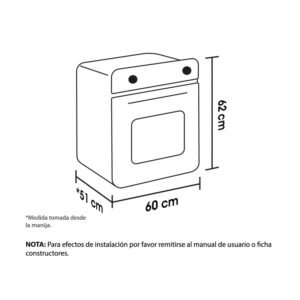 Horno de Empotrar HACEB Mixto Gas Natural 60cm 120V Inox - Image 5