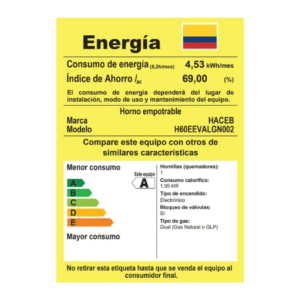 Horno de Empotrar HACEB Mixto GN 60cm 120V TANDOORI Negro - Image 6