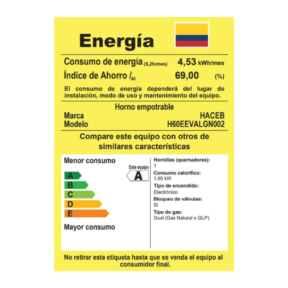 Horno de Empotrar HACEB Mixto GN 60cm 120V TANDOORI Negro - Image 6