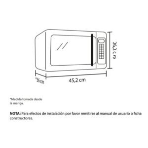 Horno Microondas HACEB 20 Litros AZAFRAN Negro - Image 6