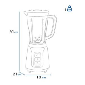 Licuadora INDUCOL 1.5 Litros 2 Vel 500W IND-TB-6005A Blanca - Image 4
