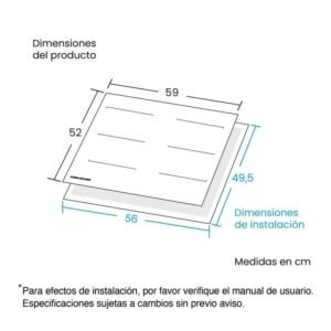 Estufa CHALLENGER 60 cm 4 Puestos Induccion IN 6062 - Image 8