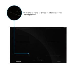 Estufa CHALLENGER 80cm 4 Puestos Induccion IN 6081 Negro - Image 6