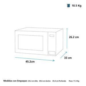 Horno Microondas GE 19 Litros JES70G Gris - Image 4