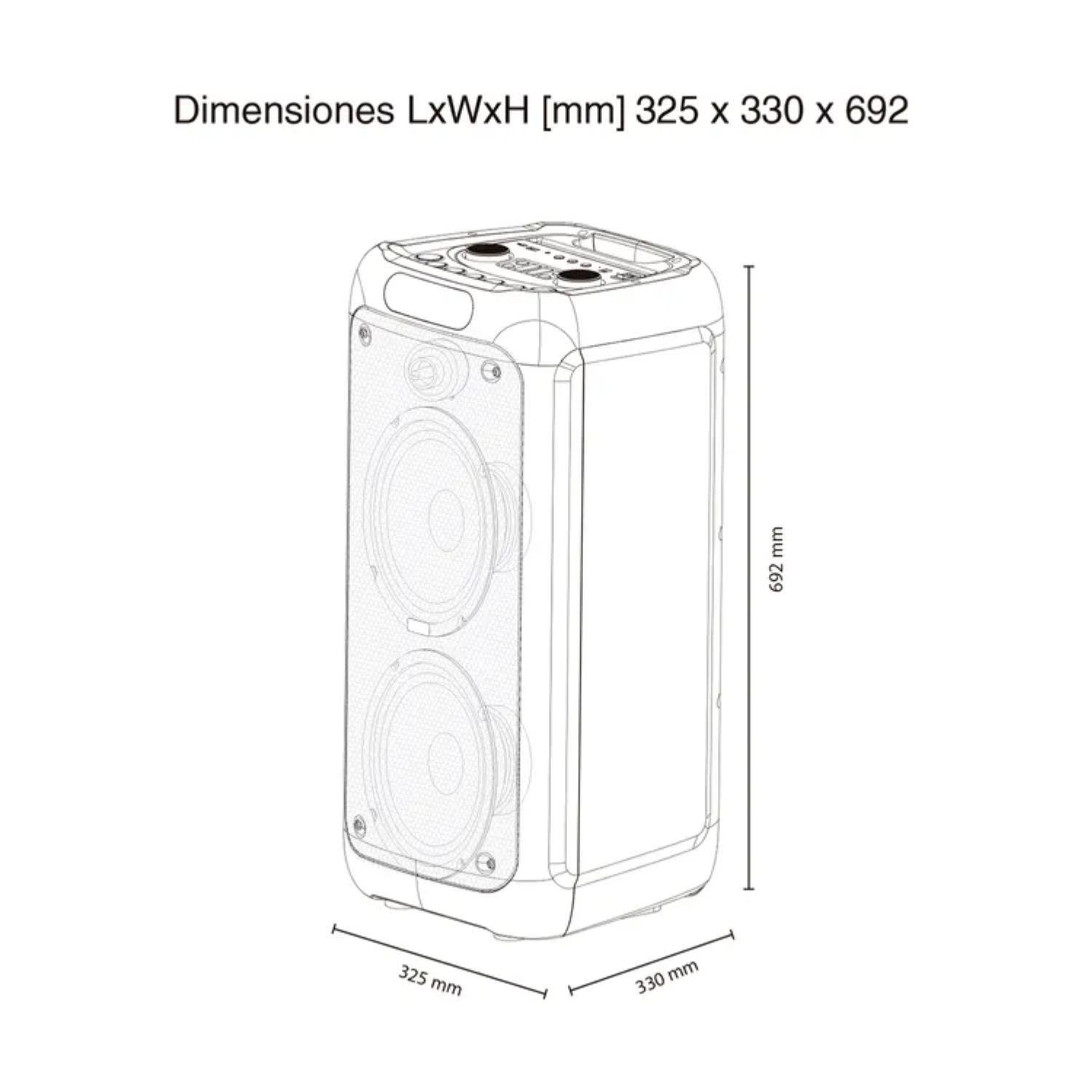 Parlante KALLEY Inalambrico 100W Bluetooth K-SPK100 Negro - Image 8