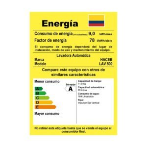 Lavadora HACEB 11 Kilos Carga Superior LAV 11 KG PF D Gris - Image 9