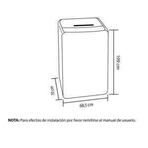 Lavadora HACEB 22 Kilos Carga Superior LAV CS 22 KG Gris - Image 8