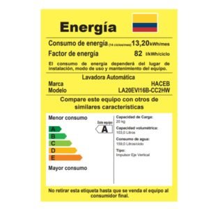 Lavadora HACEB 20 Kilos Carga Superior LAV ZOU Gris - Image 8