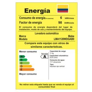 Lavadora MABE 11 Kilos Carga Superior LMA1120WDGAB0 Gris - Image 8