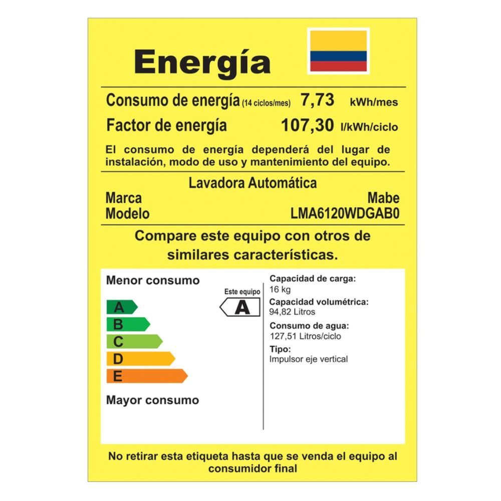 Lavadora MABE 16 Kilos Carga Superior LMA6120WDGAB0 Gris - Image 8