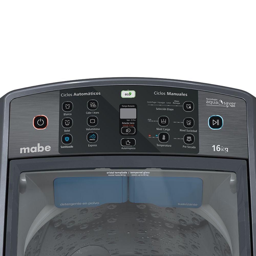 Lavadora MABE 16 Kilos Carga Superior LMC46100WDAB0 Gris - Image 4