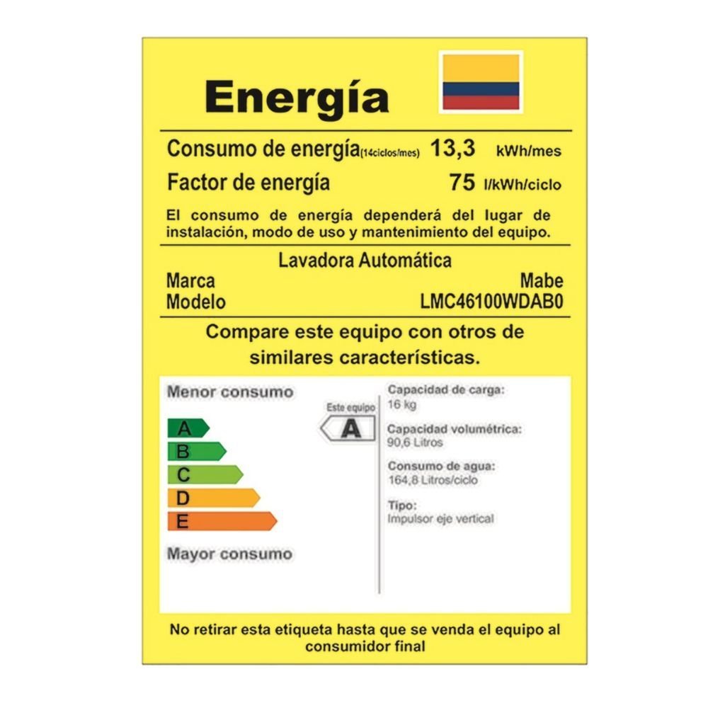 Lavadora MABE 16 Kilos Carga Superior LMC46100WDAB0 Gris - Image 8