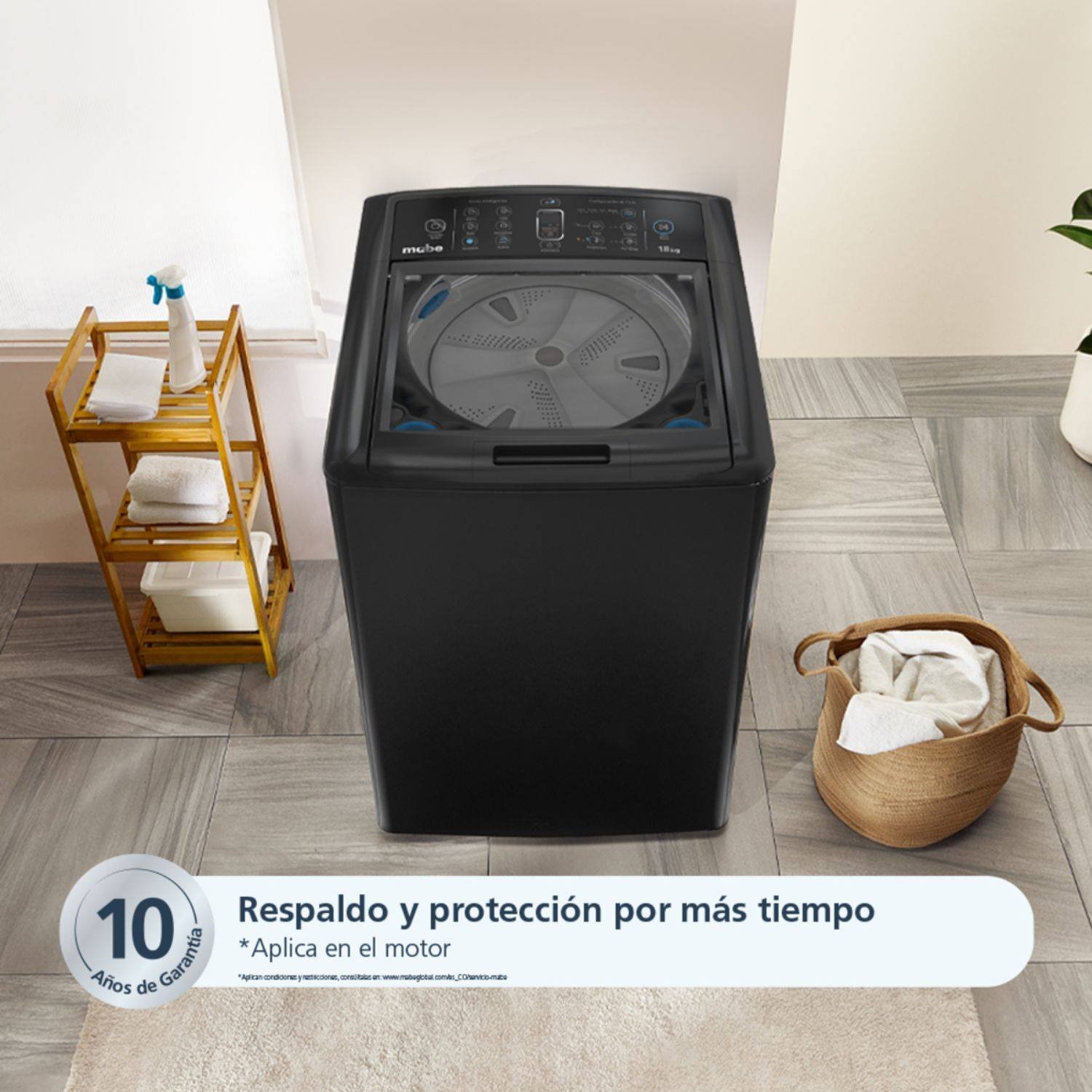 Lavadora MABE 18 Kilos Carga Superior LMC48100WDAB0 Gris - Image 3