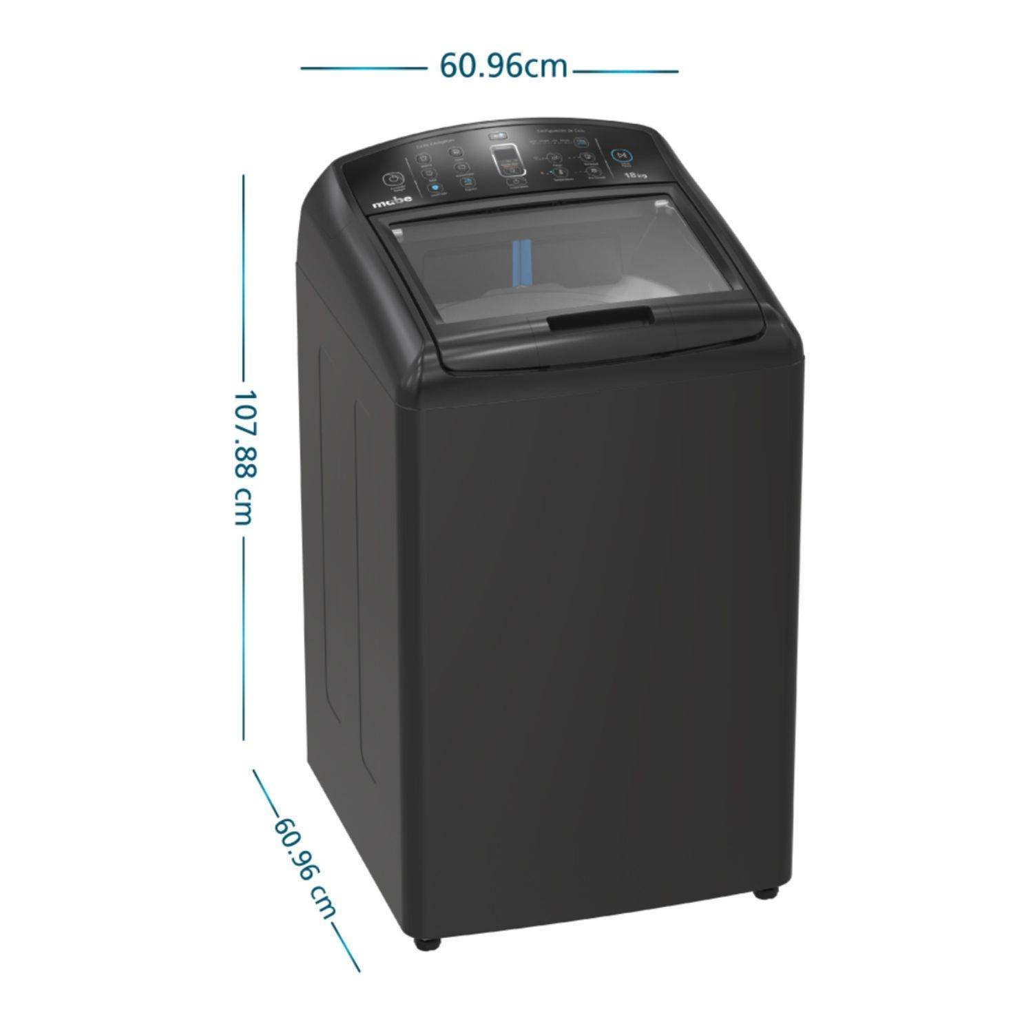 Lavadora MABE 18 Kilos Carga Superior LMC48100WDAB0 Gris - Image 7