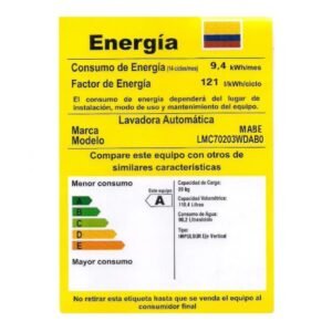 Lavadora MABE 20 Kilos Carga Superior LMC70203WDAB0 Gris - Image 7