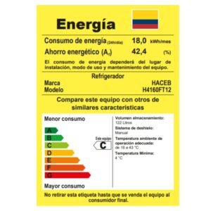 Minibar HACEB Frost 122 Litros Negro - Image 8