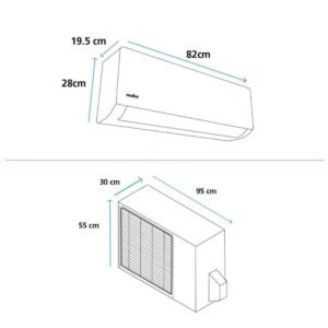 Aire Acondicionado 12000 BTU On/Off 220V MABE MMT12CDBWCCC8 - Image 5
