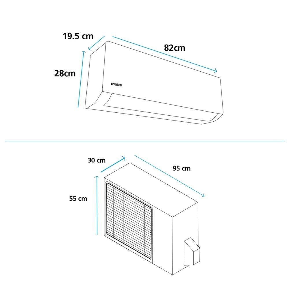 Aire Acondicionado 12000 BTU On/Off 220V MABE MMT12CDBWCCC8 - Image 5
