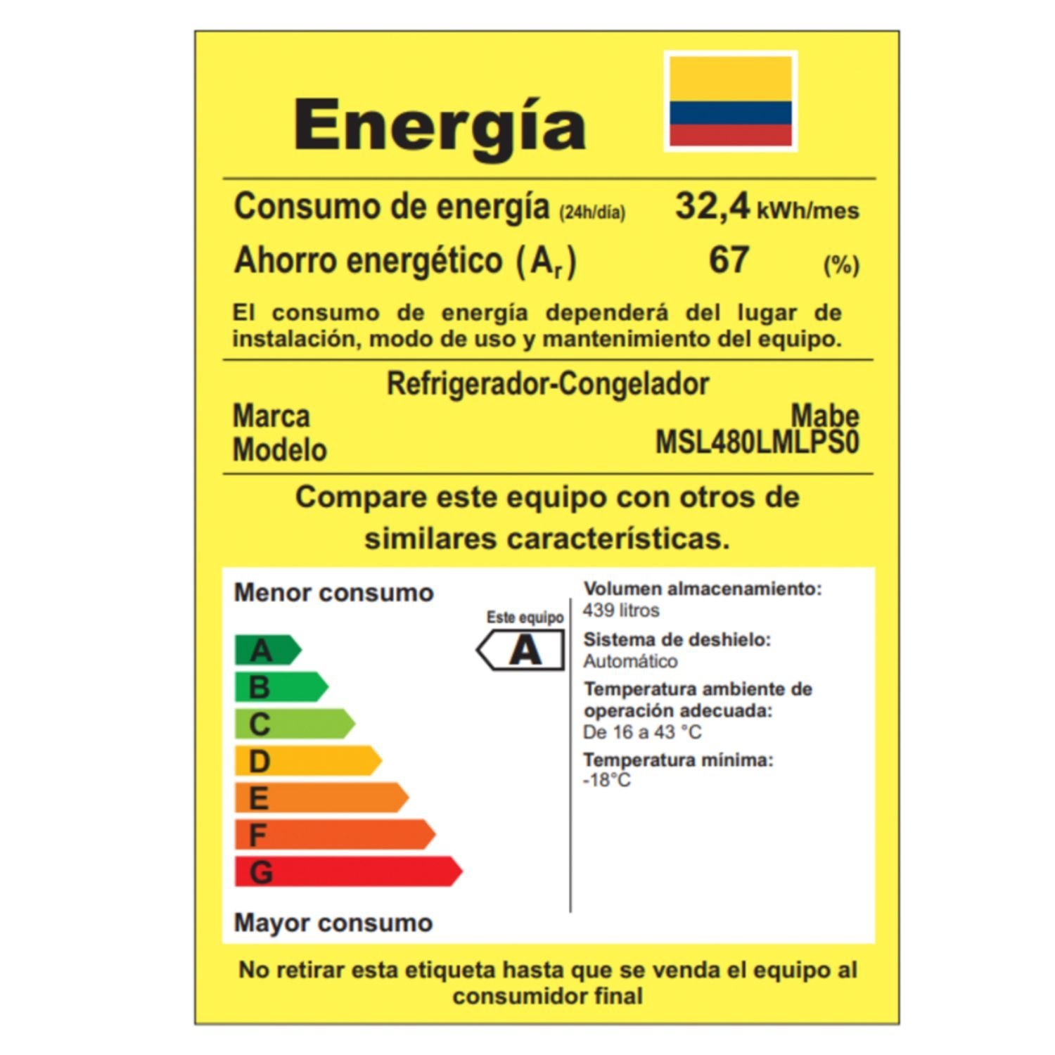 Nevecon MABE No Frost 480 Litros Inverter MSL480LMLPS0 Negro - Image 8