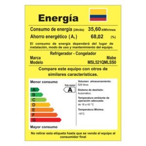 Nevecon Mabe No Frost 529 Litros Inverter MSL521QMLSS0 Gris - Image 5